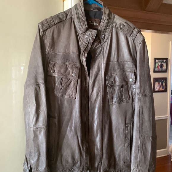 Used Cole haan leather jacket - Picture 1 of 12